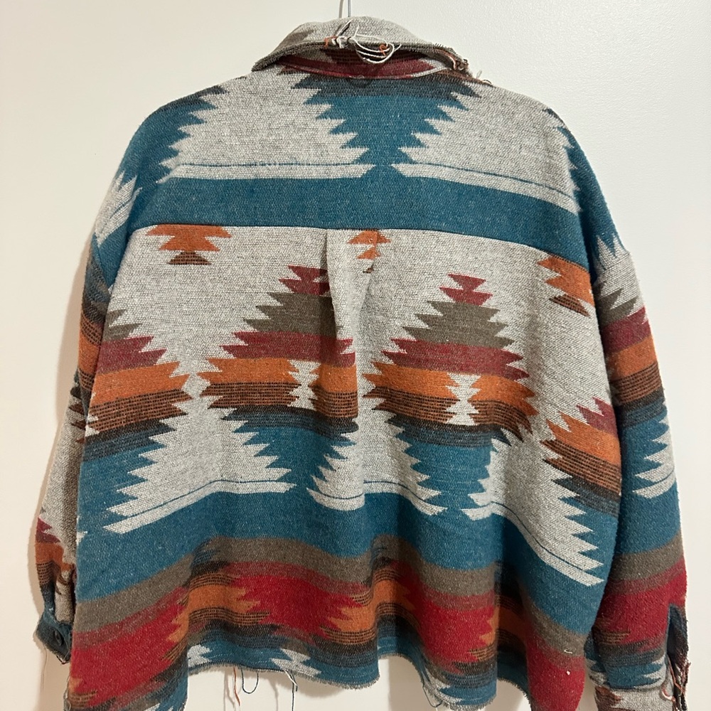 Southwestern Patterned Button-Up Jacket - image 4
